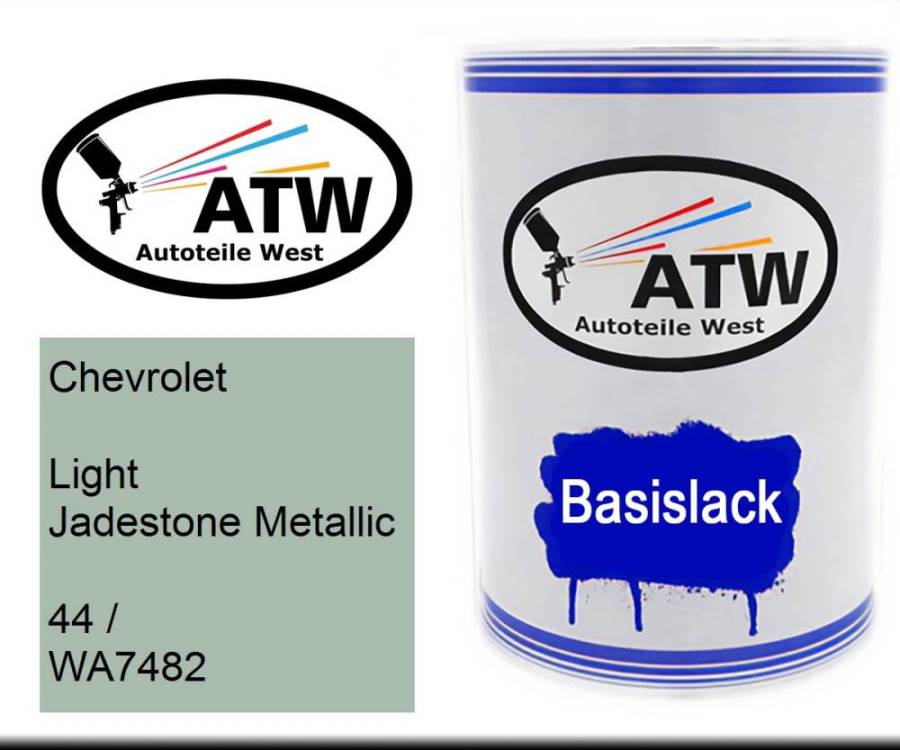 Chevrolet, Light Jadestone Metallic, 44 / WA7482: 500ml Lackdose, von ATW Autoteile West.